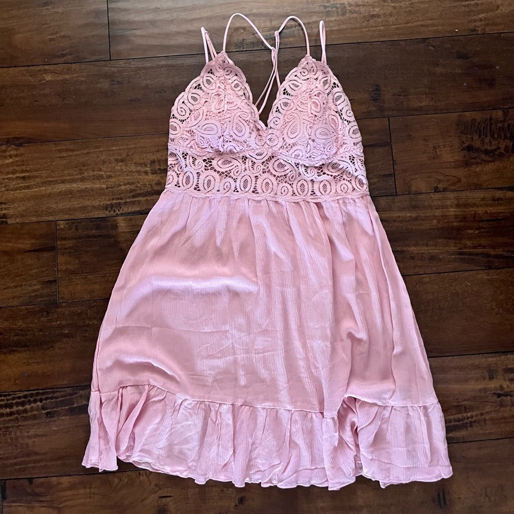 VS Pink Lace Summer Dress (size:L)
